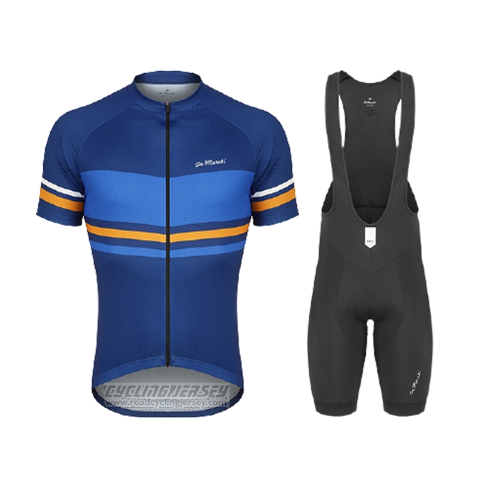 2021 Cycling Jersey de Marchi Blue Short Sleeve and Bib Short